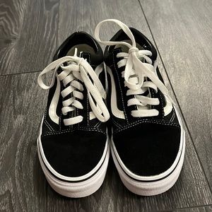 Black and white old skool vans